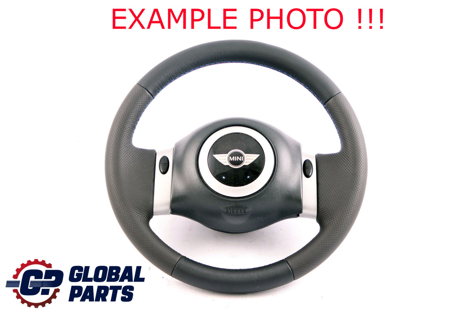 Mini Cooper One R50 R52 R53 NEW Black Leather Steering Wheel Trim 2 Spoke