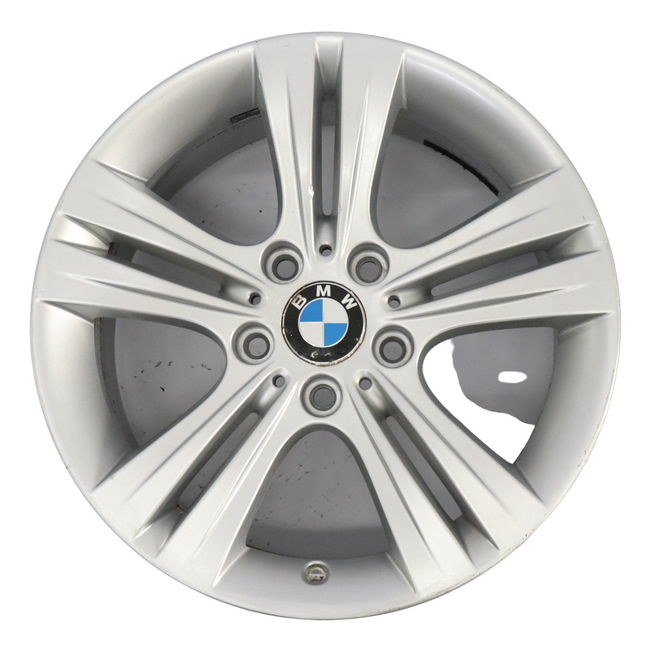 BMW F30 F31 F32 Silver Alloy Wheel Rim 17" Double Spoke 392 ET:37 7,5J 6796239