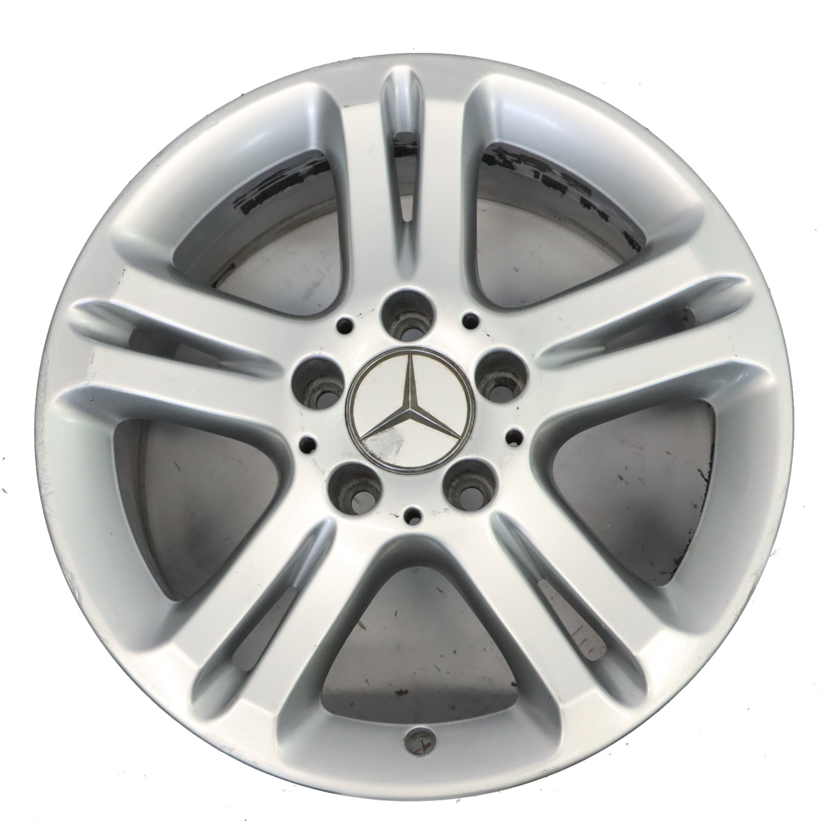 Mercedes W211 Silver Wheel Alloy Rim 16" 5 Double Spoke ET:42 7,5J A2114017102