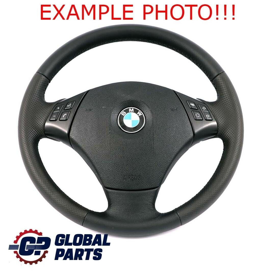 BMW X1 E84 E90 E91 NEW Black Leather M-Sport Look Steering Wheel Black Threads