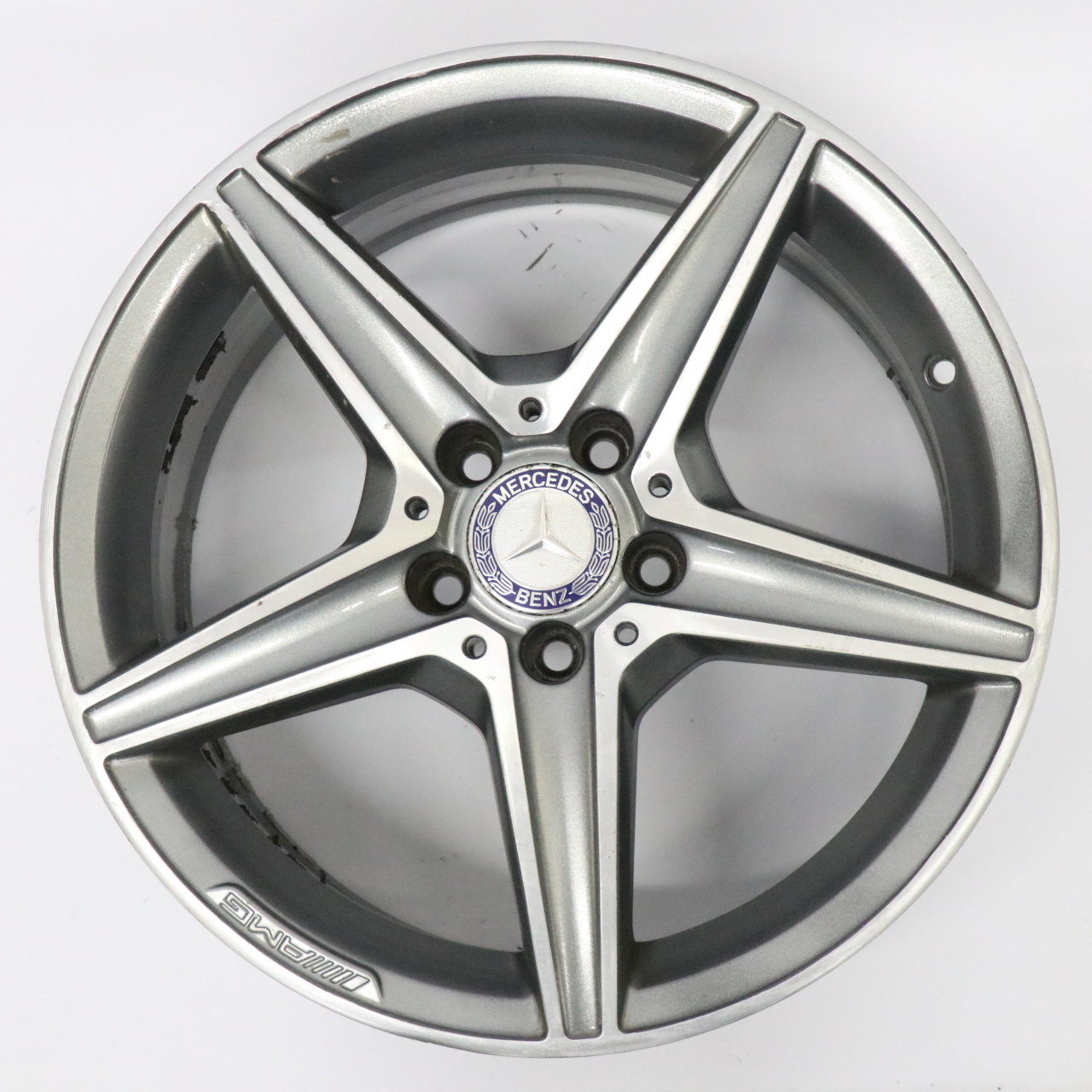 Mercedes W205 Himalaya Grey AMG Alloy Wheel Rim 5 Spoke 18" 7,5J A2054011100