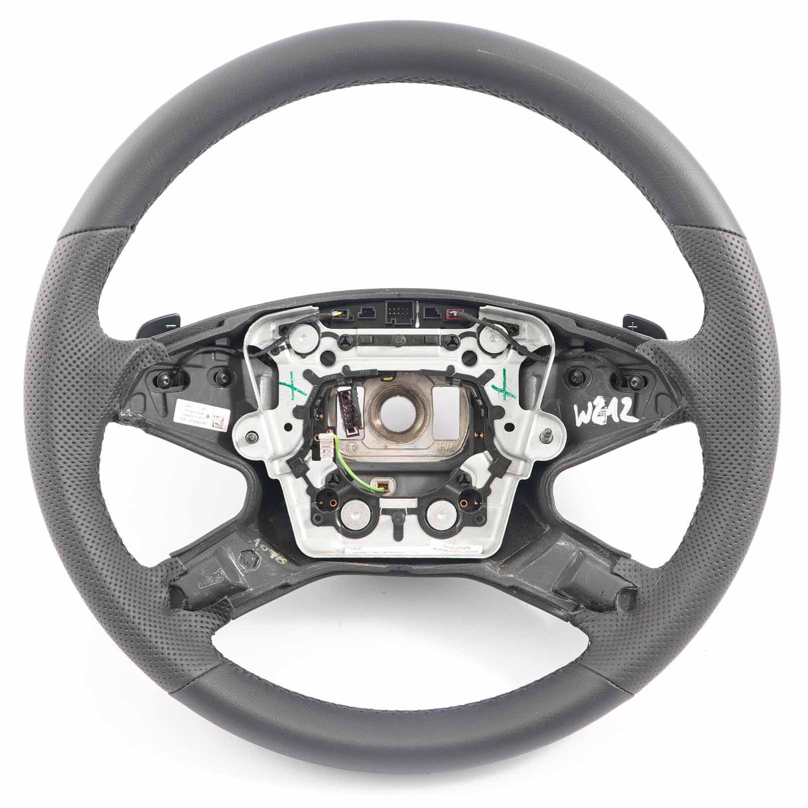 Steering Wheel Mercedes W212 NEW Black Leather with Black Threads Paddle Shift