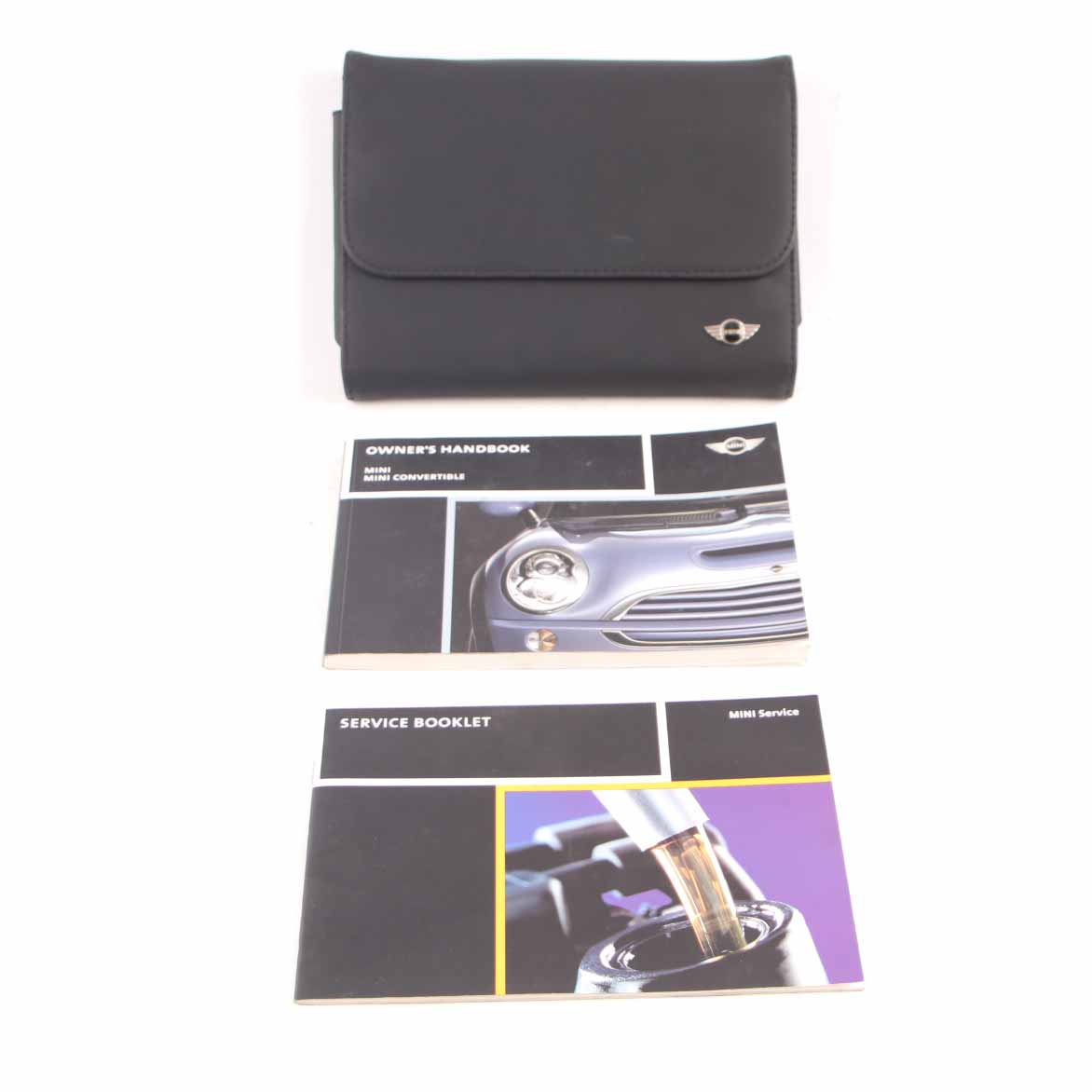 Mini Cooper R50 R53 Service Booklet Owner's Handbook Book Pouch Case Wallet Set