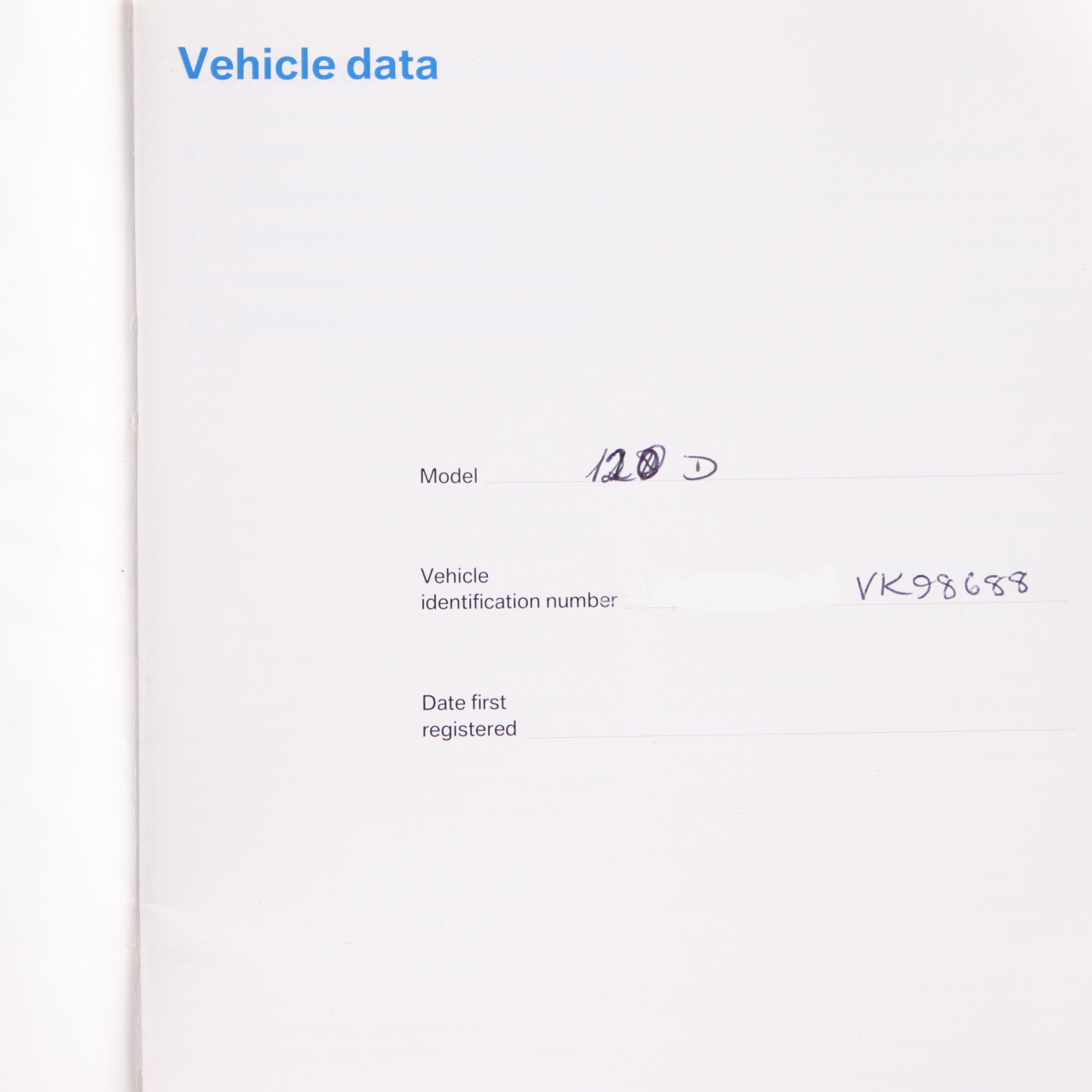 BMW E87 E90 Service Booklet Book 0014296 09/2007-09/2008