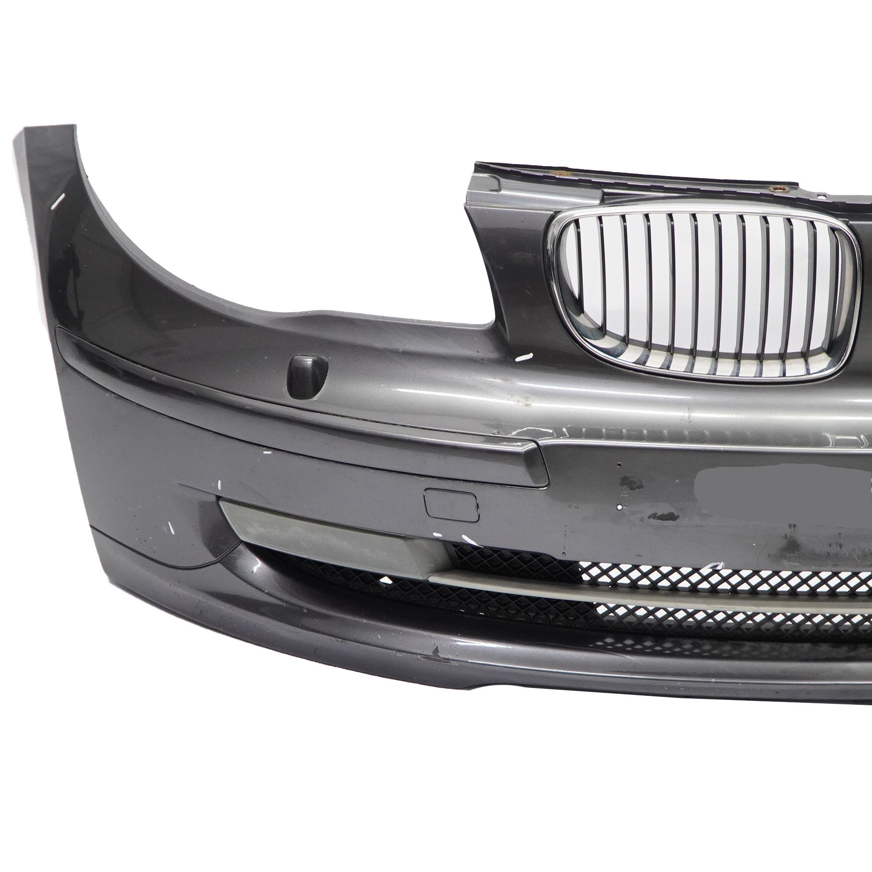 BMW E81 E87 LCI Front Bumper Trim Headlight Cleaning Sparkling Graphite - A22