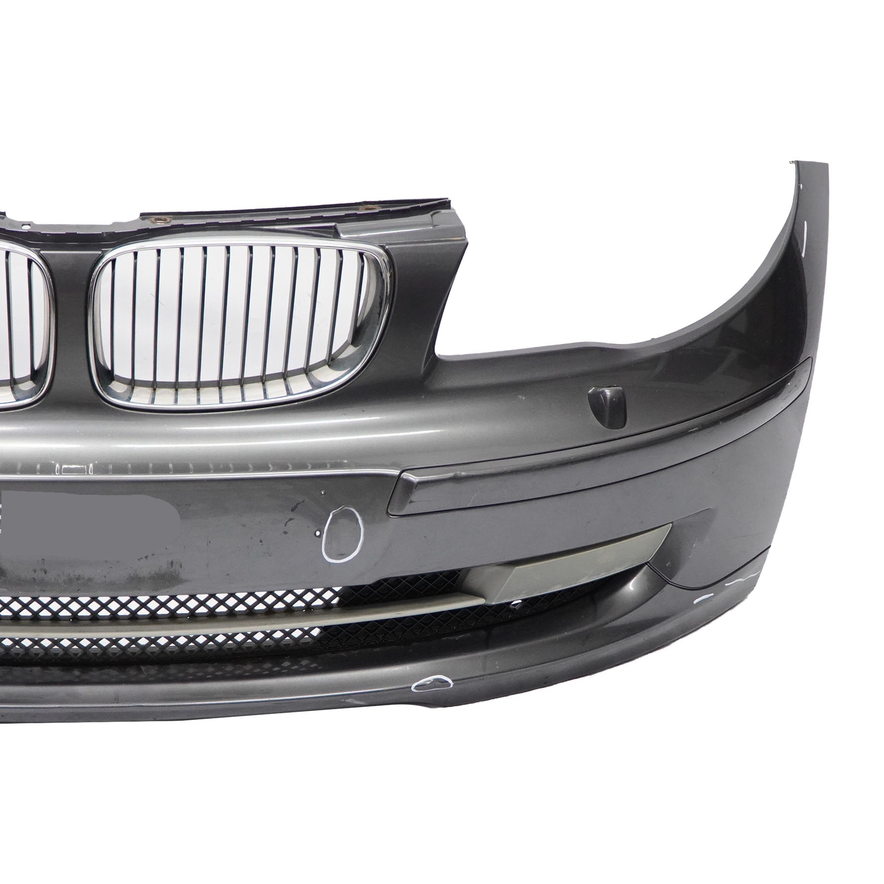 BMW E81 E87 LCI Front Bumper Trim Headlight Cleaning Sparkling Graphite - A22