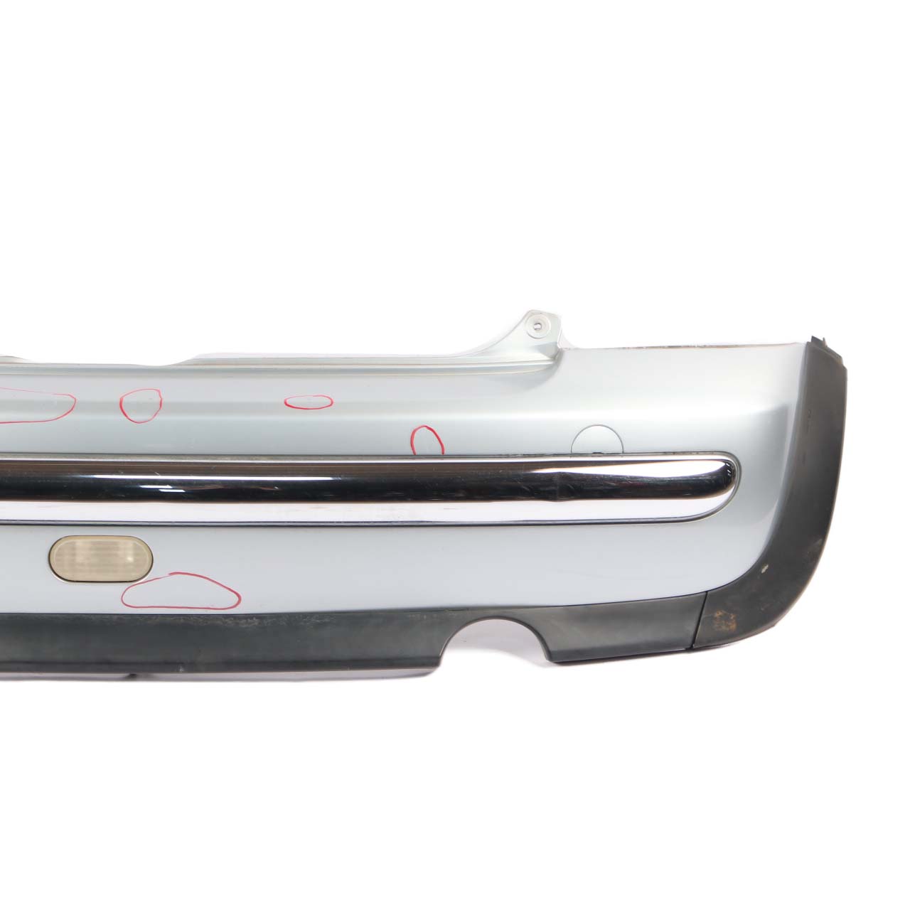 Mini R50 Rear Bumper Trim Cover Panel Pure Silver Metallic - 900