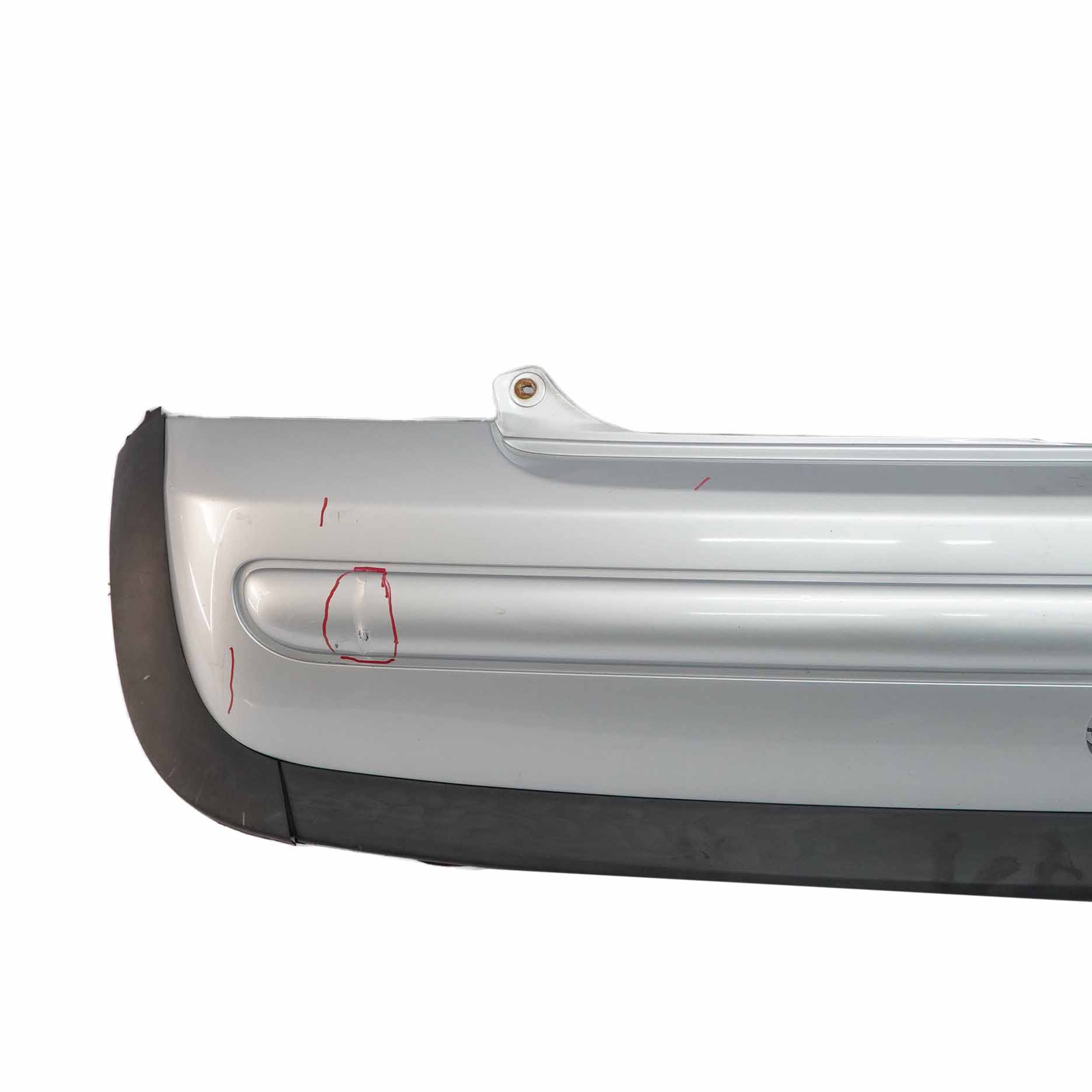 @Mini R50 Rear Bumper Trim Panel Covering Pure Silver Metallic - 900