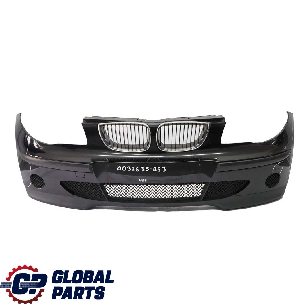 BMW 1 E87 3 Complete Front Bumper Trim Panel Black Sapphire Metallic - 475