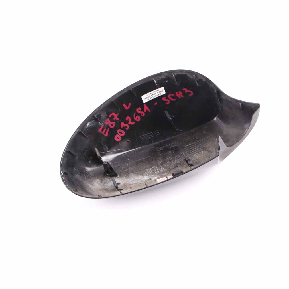 Wing Mirror Cover BMW E81 E82 E87 Cap Casing Left N/S Schwarz 2 Black - 668