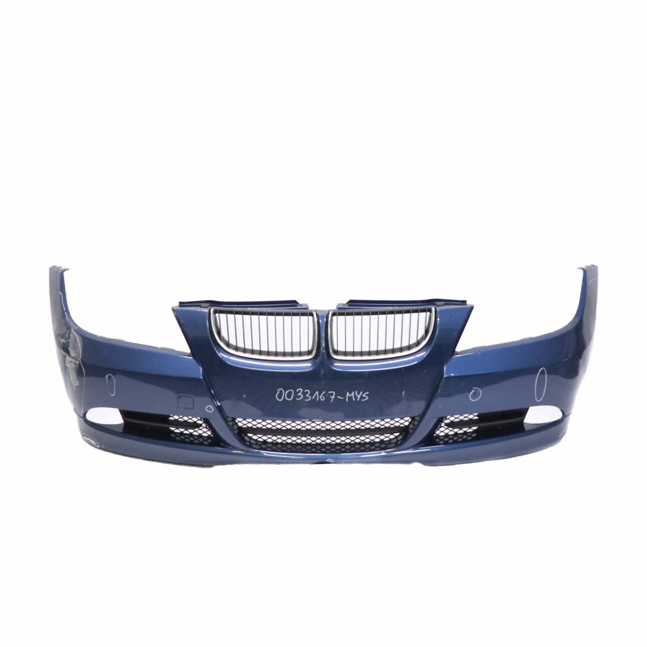 BMW E90 E91 Front Bumper Trim Panel Complete Mystic Blue Metallic - A07