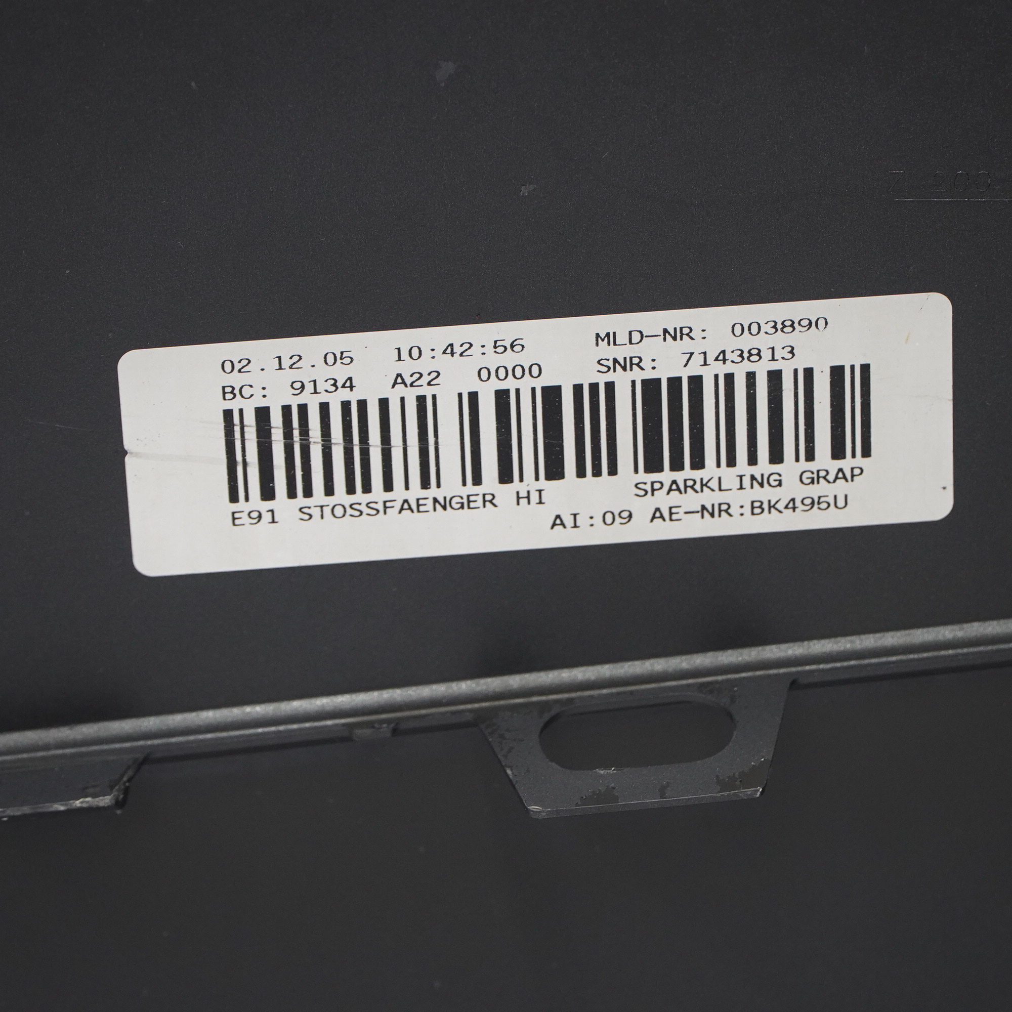 BMW E91 Touring Rear Bumper Trim Panel PDC Sparkling Graphite - A22