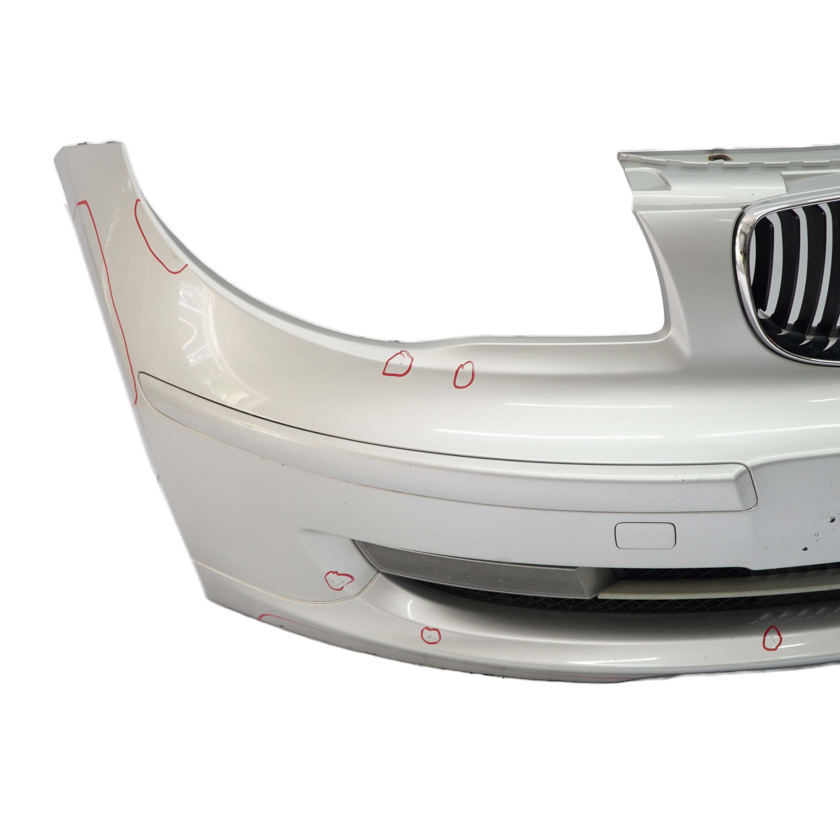 BMW E87 LCI Front Bumper Complete PDC Trim Panel E81 Titansilber Silver - 354