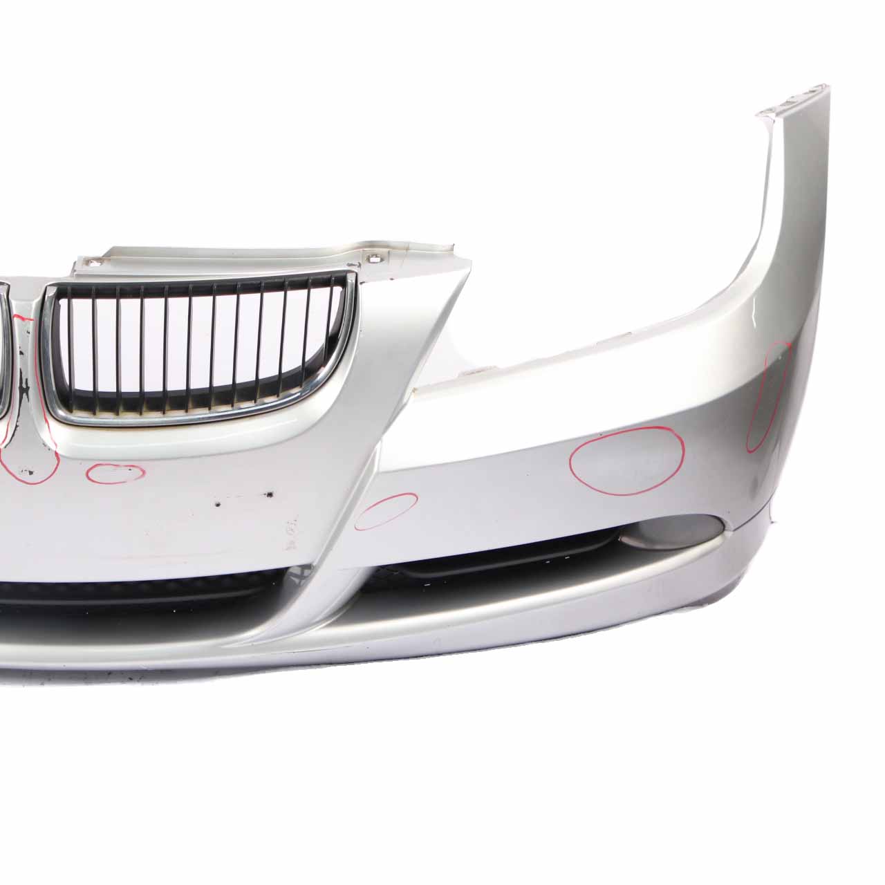 Front Bumper BMW E90 E91 LCI Trim Panel Complete Titansilber Silver - 354