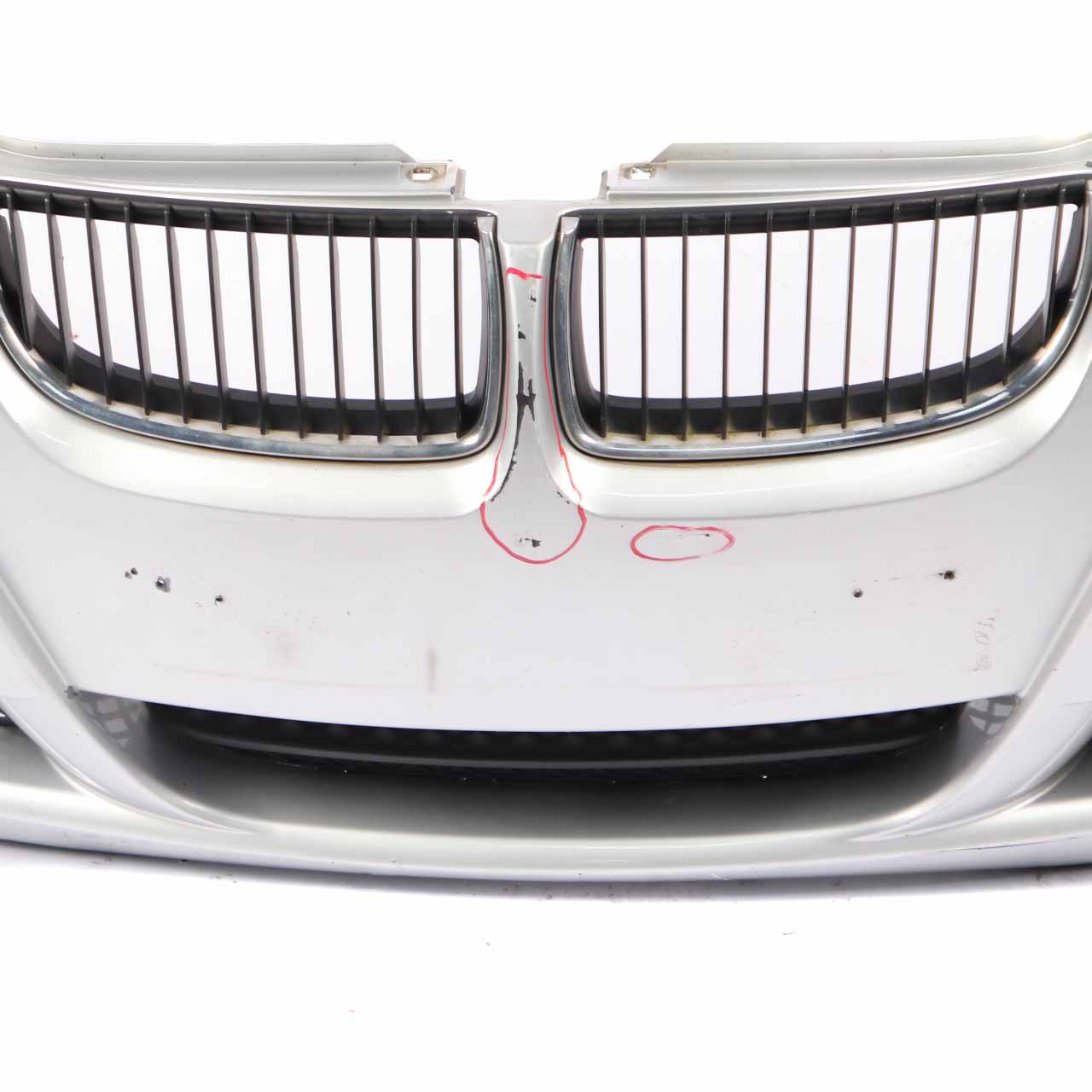 Front Bumper BMW E90 E91 LCI Trim Panel Complete Titansilber Silver - 354