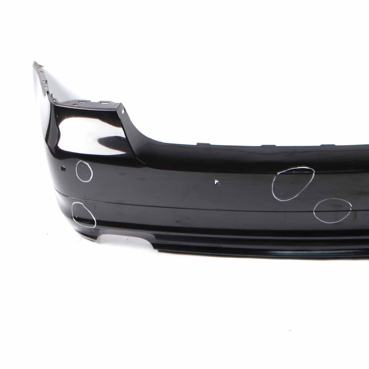 BMW E90 LCI Rear Bumper Trim Panel PDC Ruby Black Metallic - S23 / X03