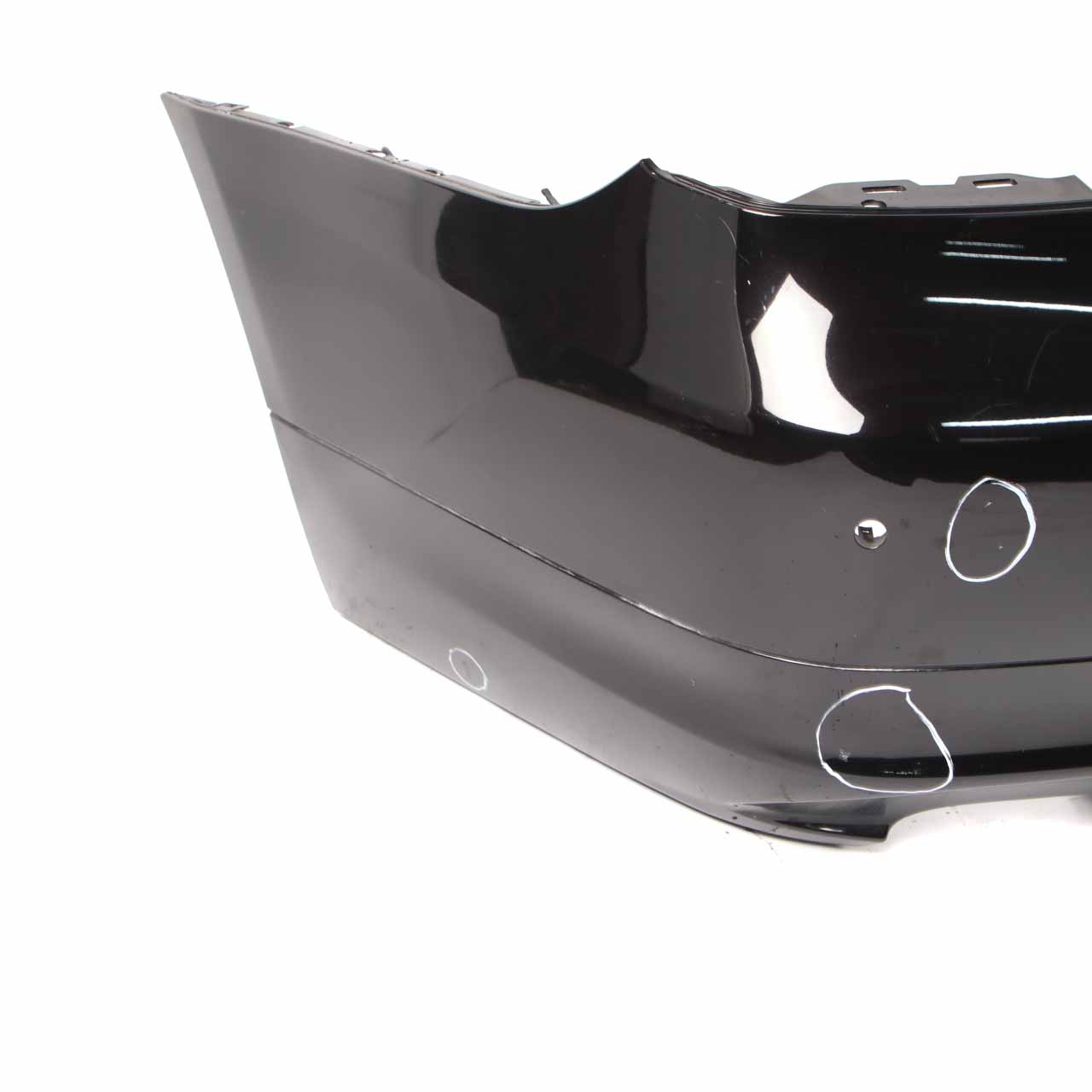 BMW E90 LCI Rear Bumper Trim Panel PDC Ruby Black Metallic - S23 / X03