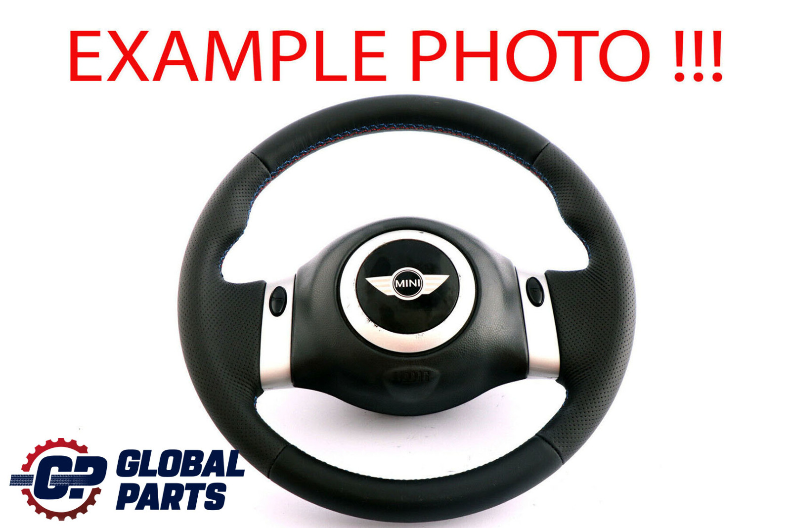 Mini Cooper R50 R52 Cooper NEW Black Leather Steering Wheel 2 Spoke Trim