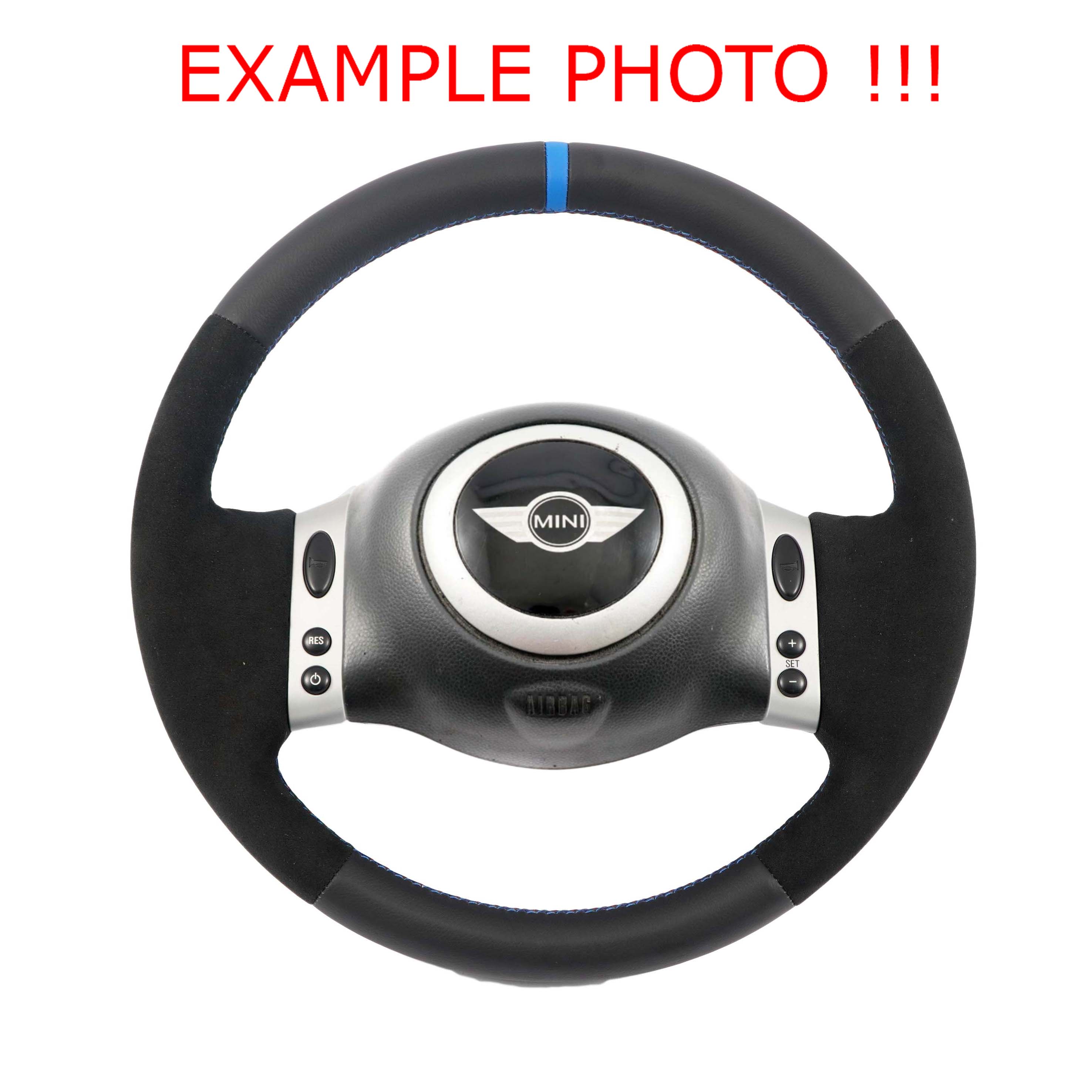 Mini Cooper R50 NEW Black Leather / Alcantara Sport Steering Wheel Multifunction