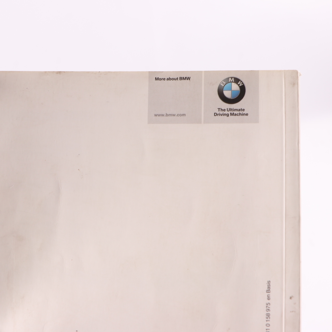 BMW E87 Owner's Handbook Instructions Manual Book 0158975