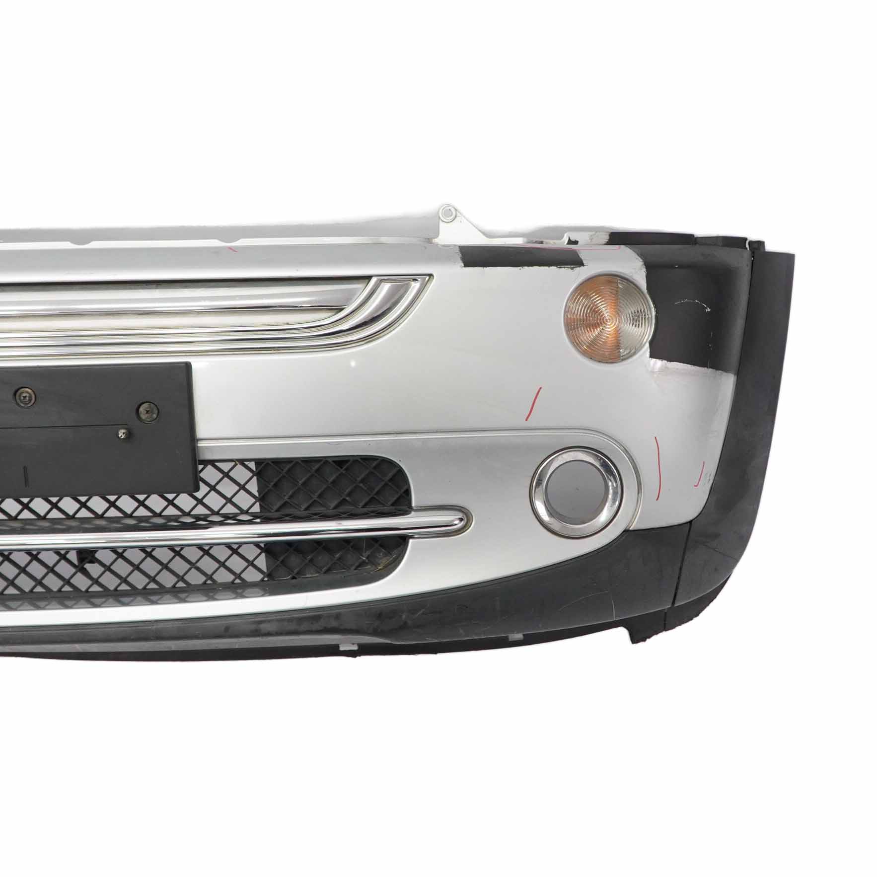 Mini R50 R52 Front Bumper Complete Trim Panel Pure Silver Metallic - 900