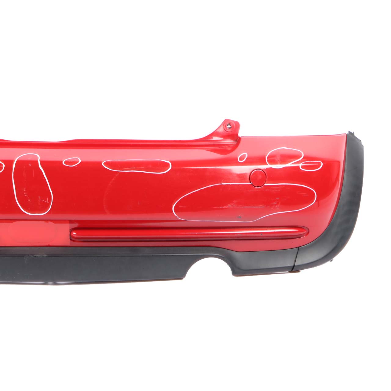 Mini Cooper R50 Complete Rear Bumper Trim Panel Chili Red - 851