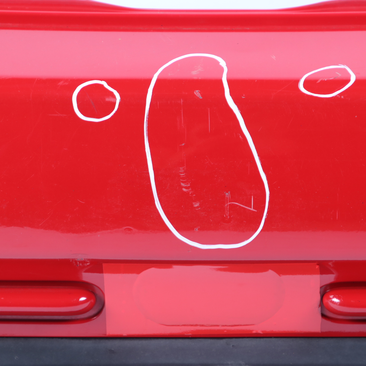 Mini Cooper R50 Complete Rear Bumper Trim Panel Chili Red - 851