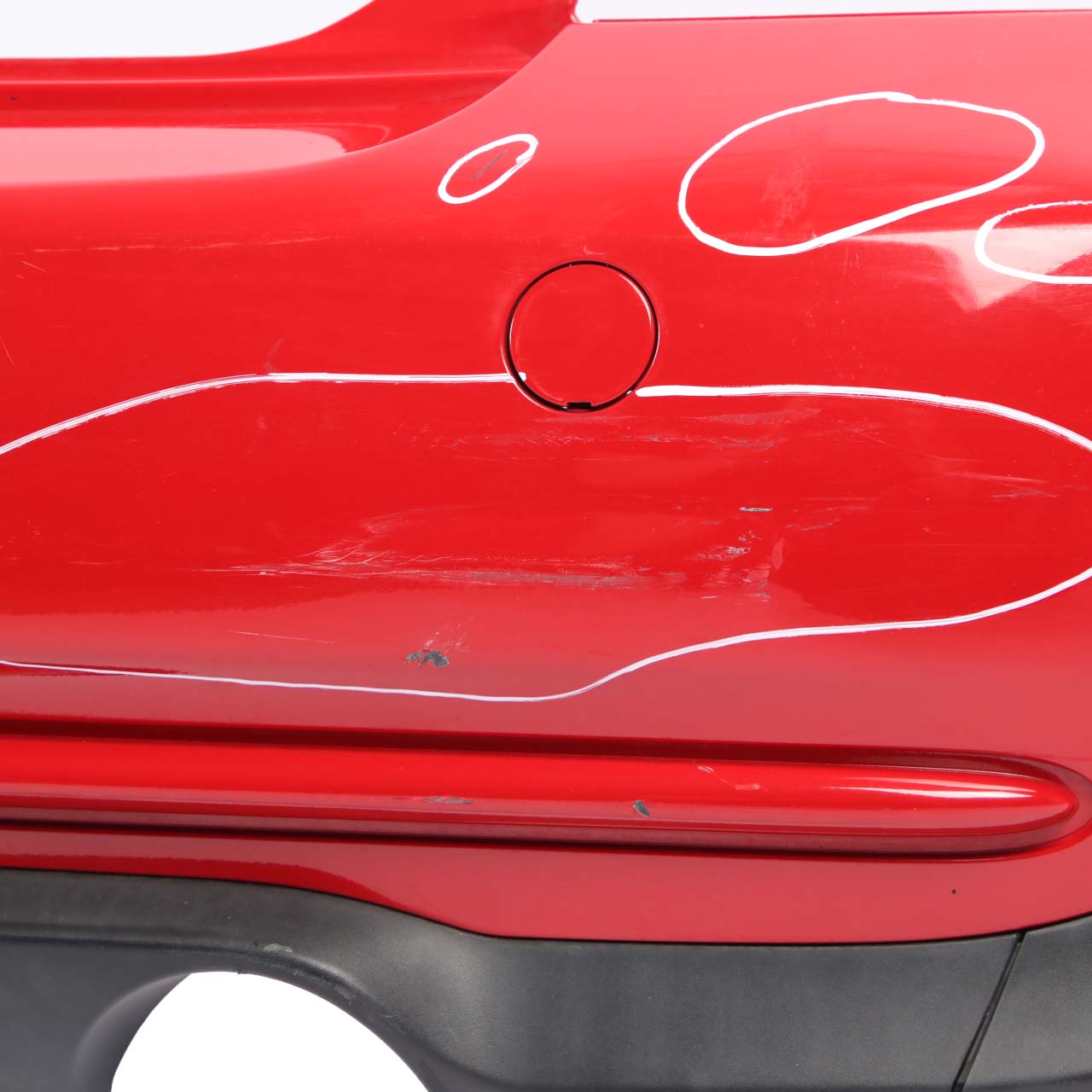 Mini Cooper R50 Complete Rear Bumper Trim Panel Chili Red - 851