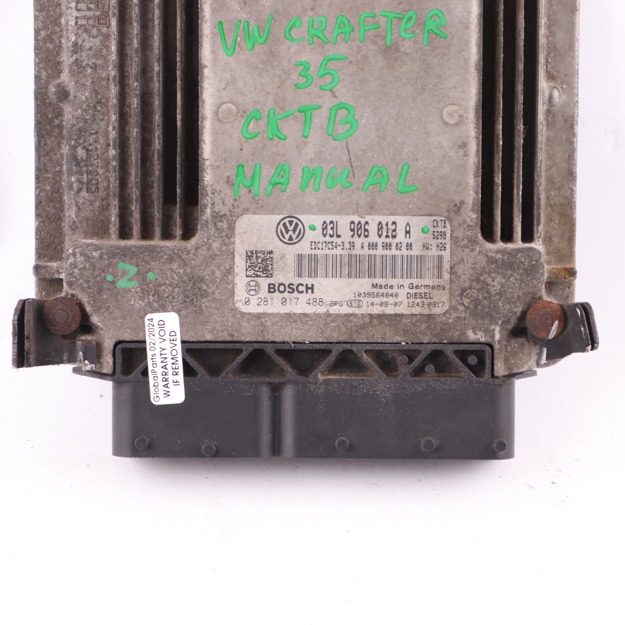 VW Volkswagen Crafter 2.0 TDI CKTB Engine Unit Module ECU Manual 03L906012A