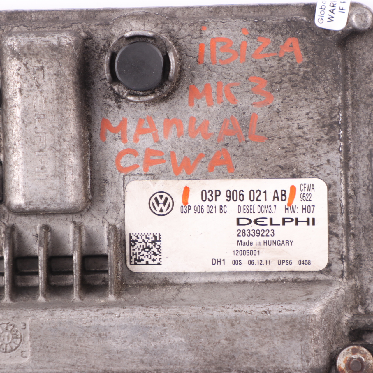 Seat Ibiza 1.2 TDI CFWA Engine Unit Module ECU Manual 03P906021AB