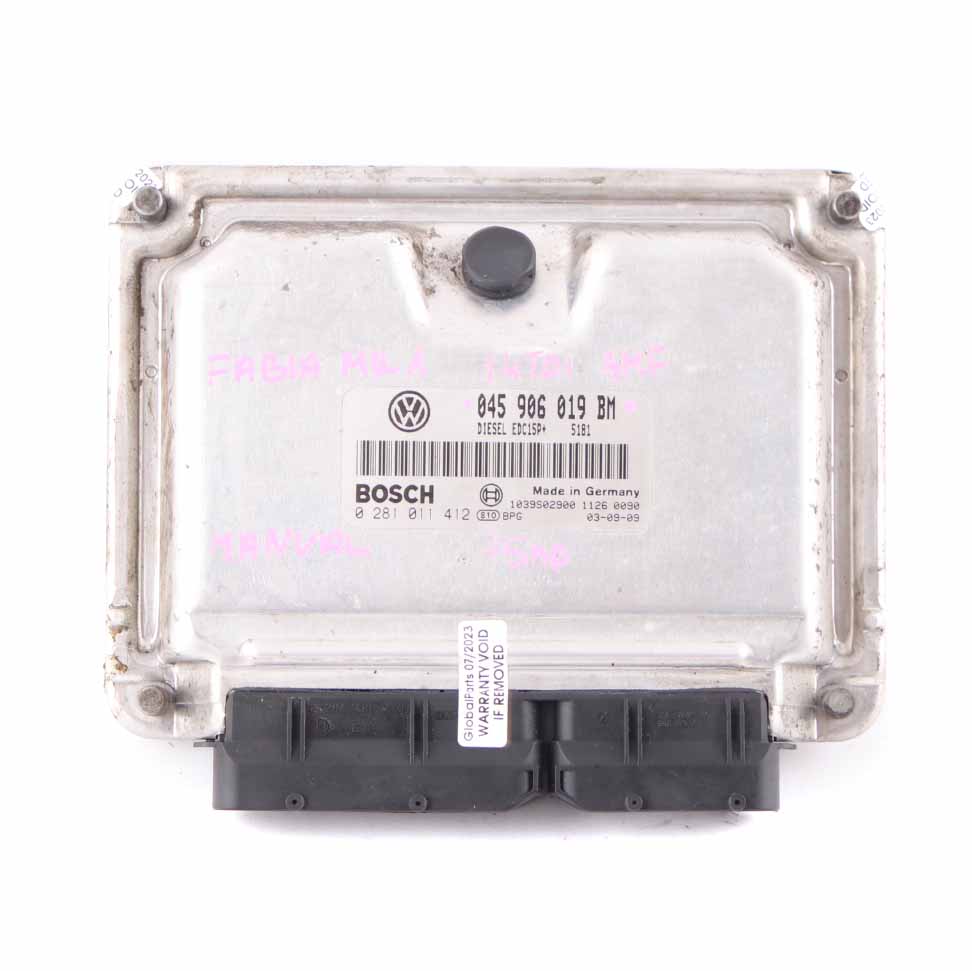 Skoda Fabia MK1 1.4 TDI AMF 75HP Engine Control Unit ECU 045906019BM Manual