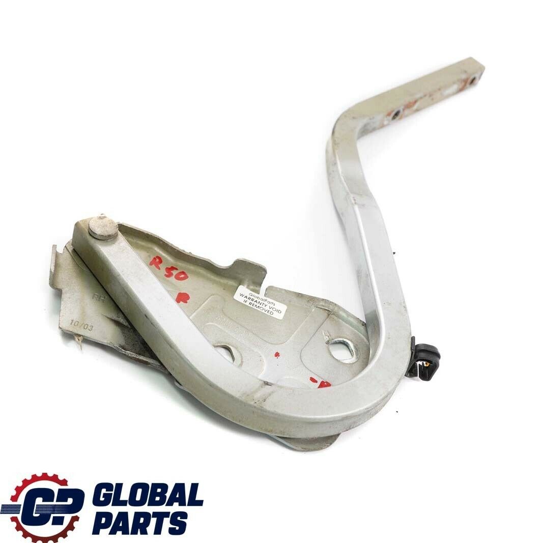 Mini Cooper One R50 R52 R53 Right O/S Engine Hood Hinge Bonnet Pure Silver