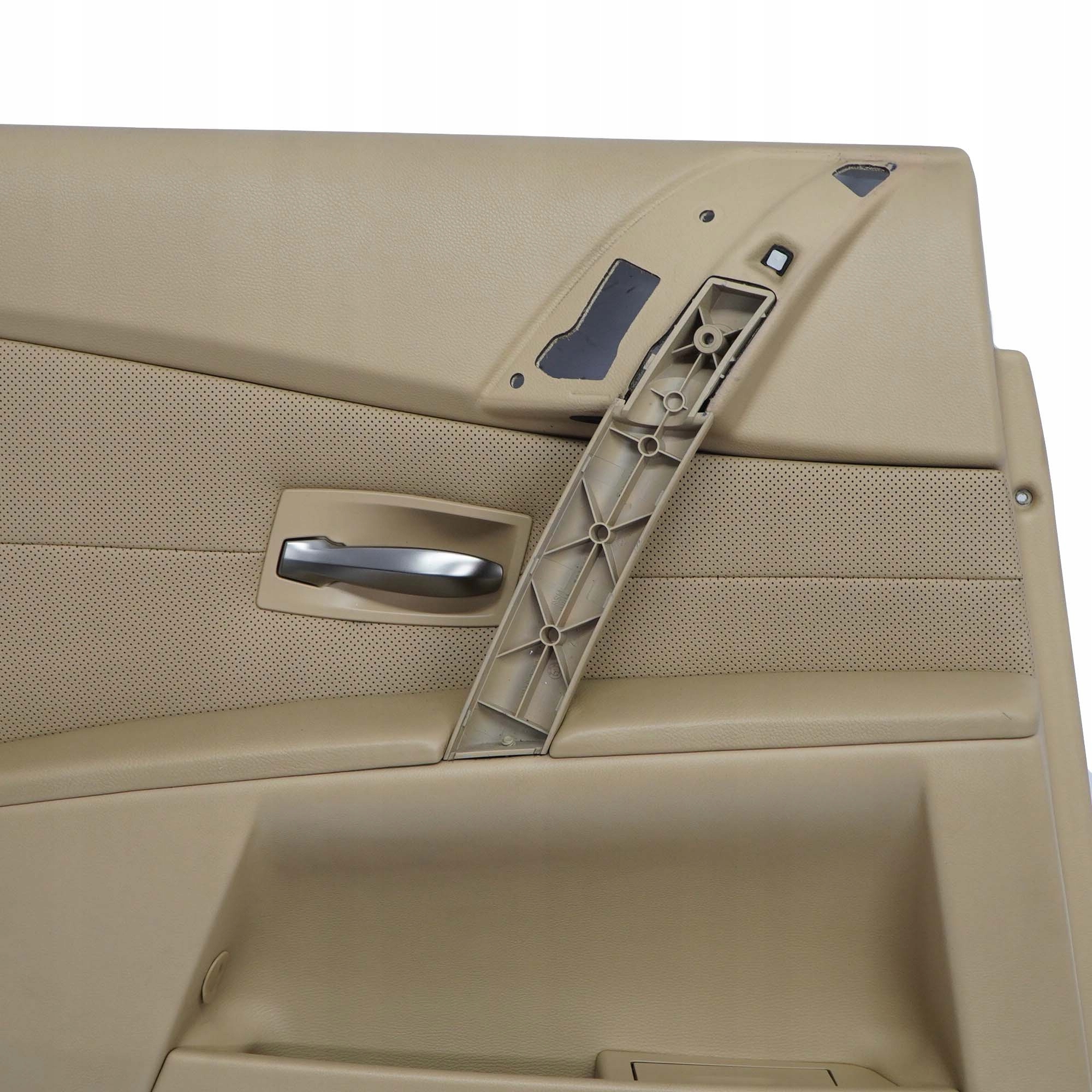 BMW 5 Series E60 E61 Rear Left N/S Door Card Leather Nasca Beige Lining Trim