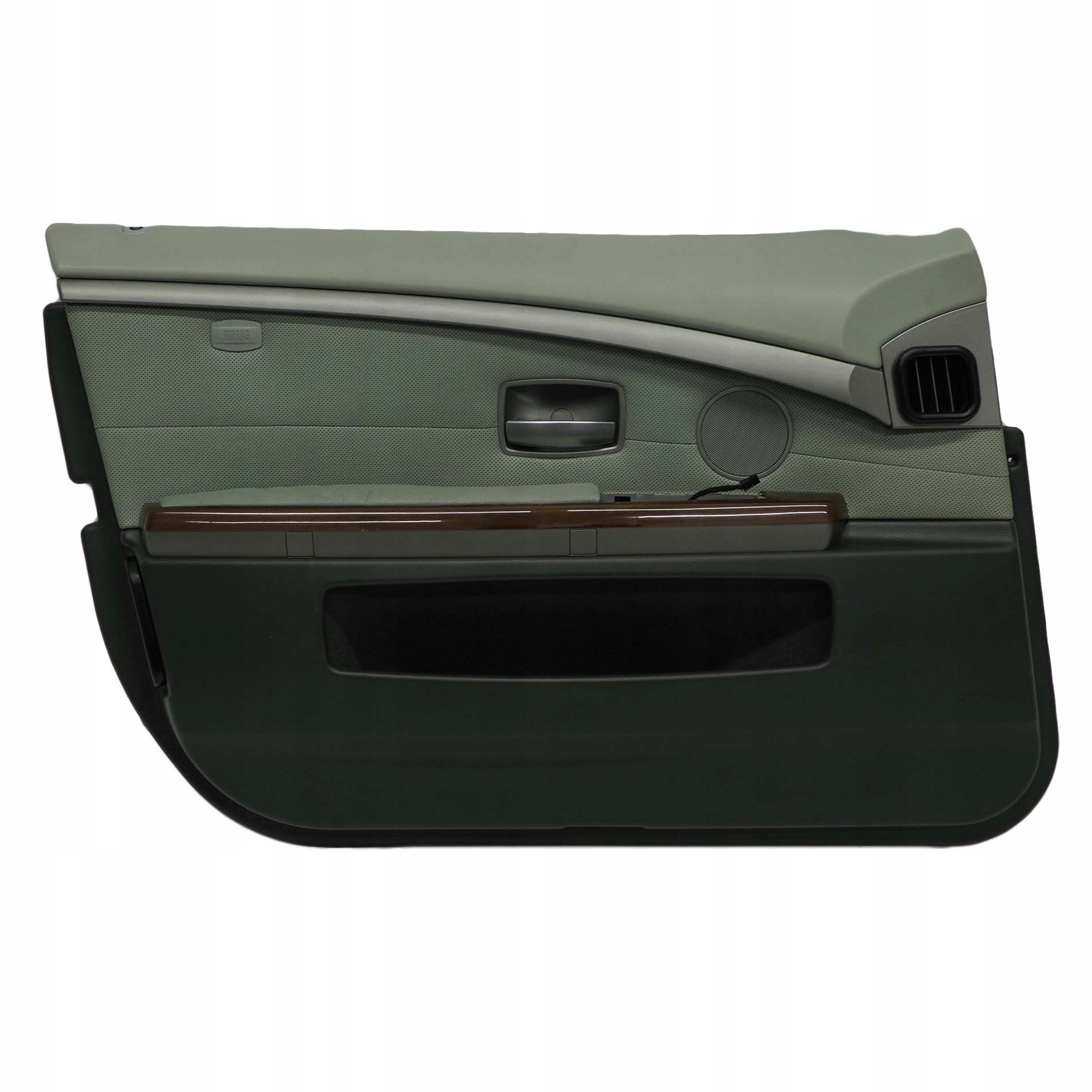 BMW 7 Series E65 E66 Front Left N/S Door Card Leather Nasca Green Lining Trim