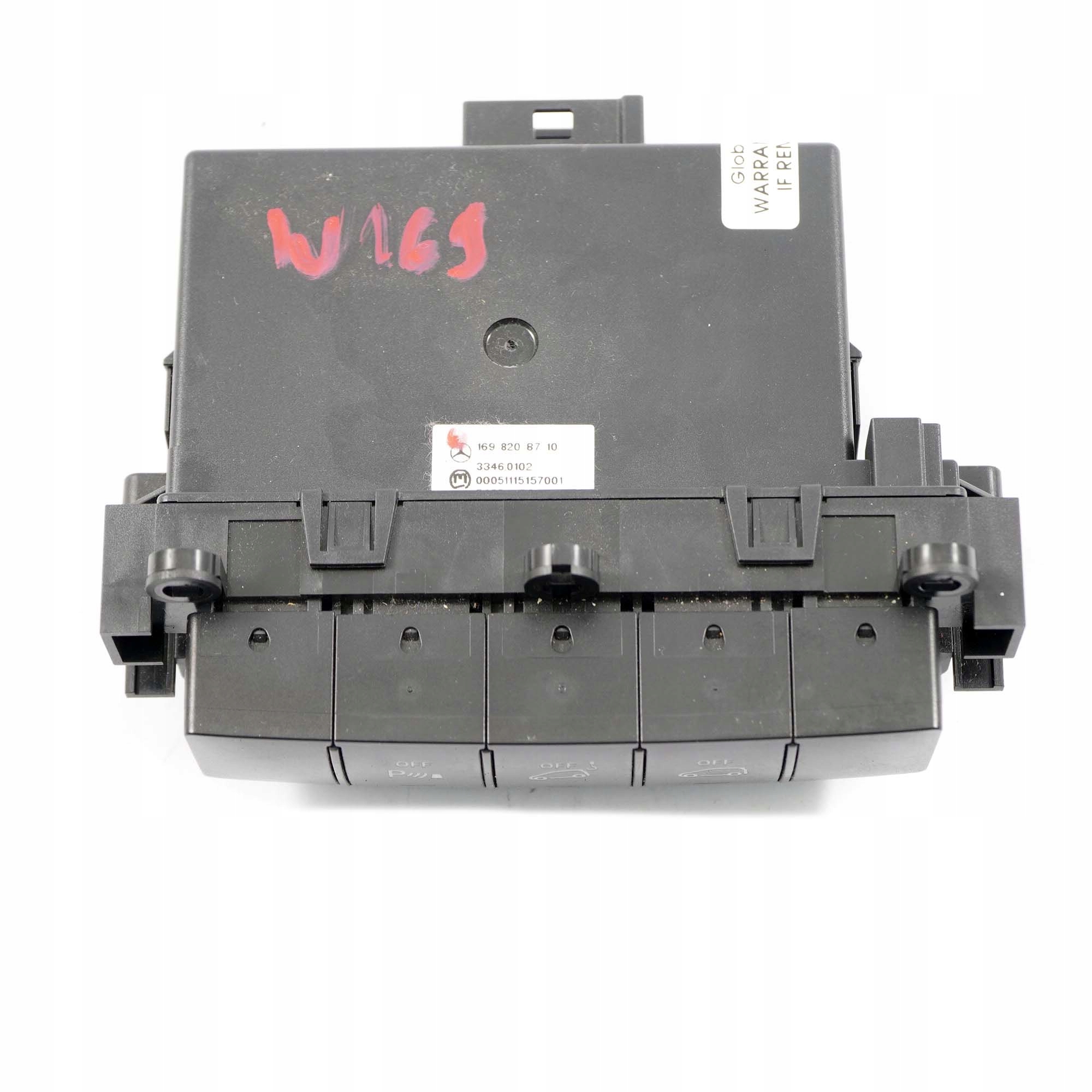 Mercedes Benz A B W169 W245 PDC Parking Control Switch Towing Mode A1698208710