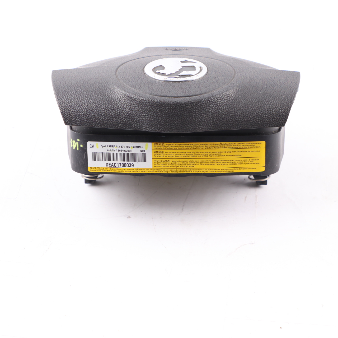 Vauxhall Zafira B Steering Wheel Air Module Driver Side Black 13374705