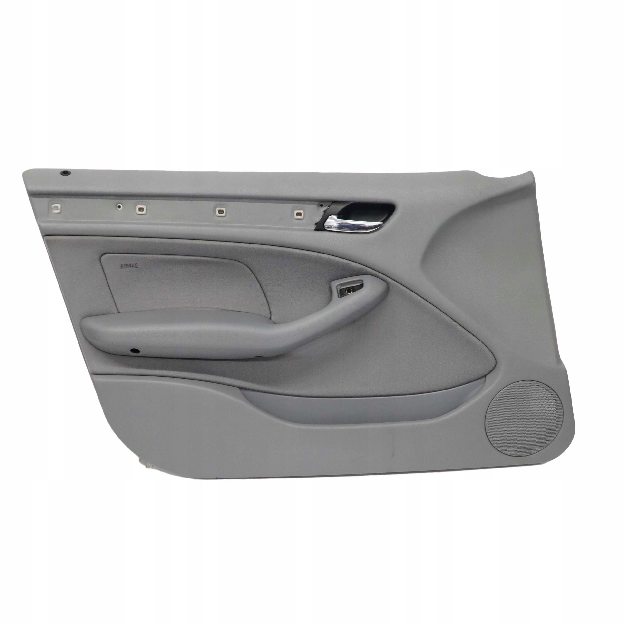 BMW 3 E46 Saloon Touring Front Left N/S Trim Panel Door Card Cloth Fabric Grey