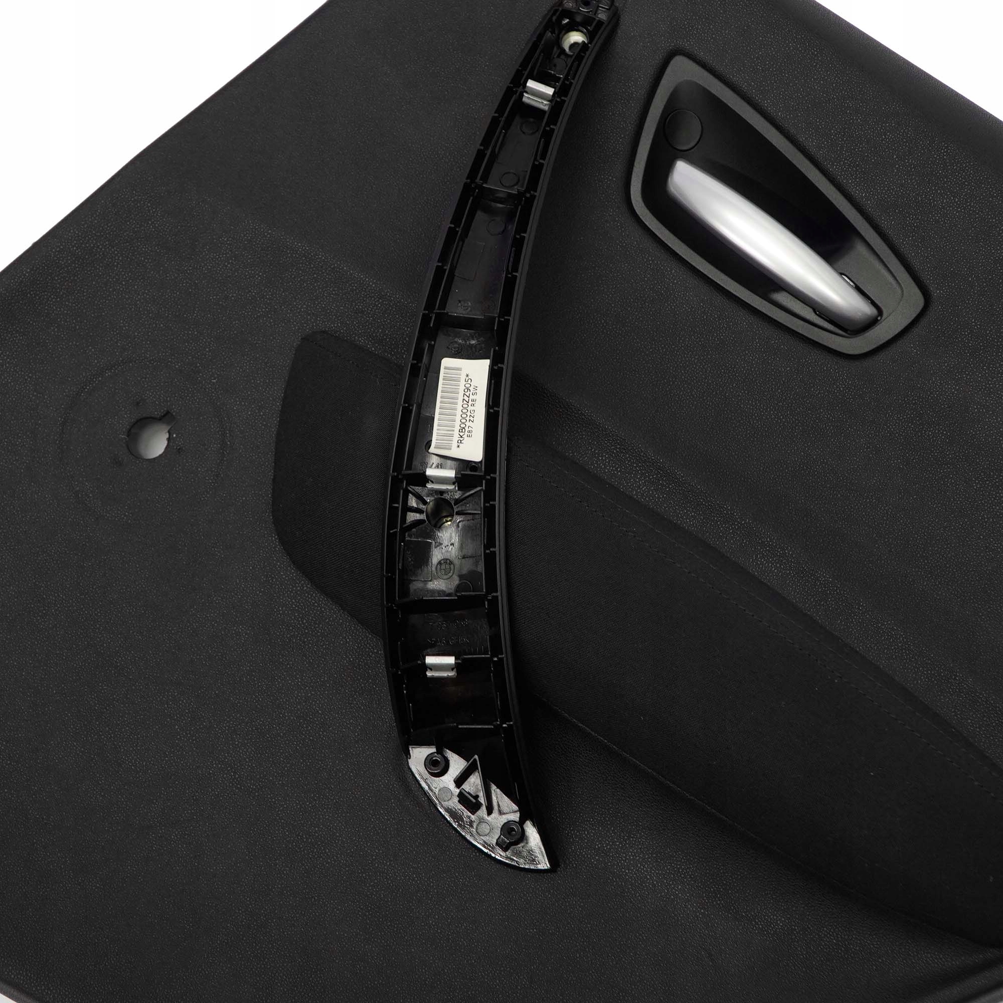 BMW 1 Series E87 Rear Right O/S Cloth Interior Door Card Panel Trim Black