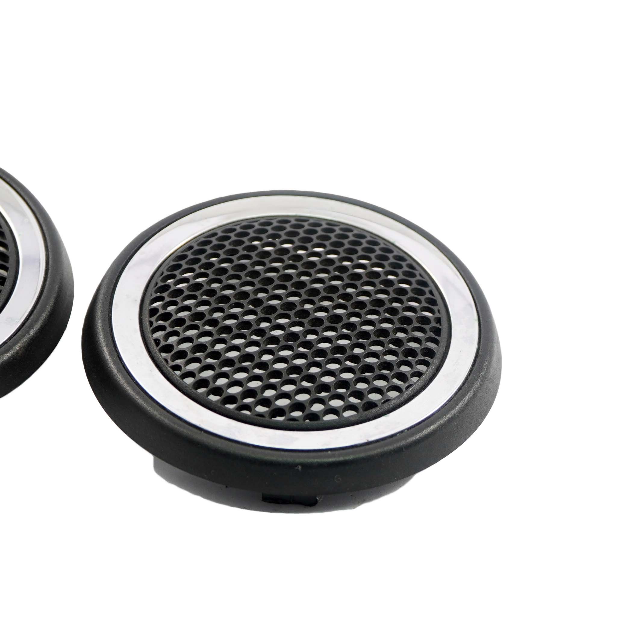 Mini R57 Rear Left Right Lateral Trim Panel HiFi Tweeter Cover Chrome Set