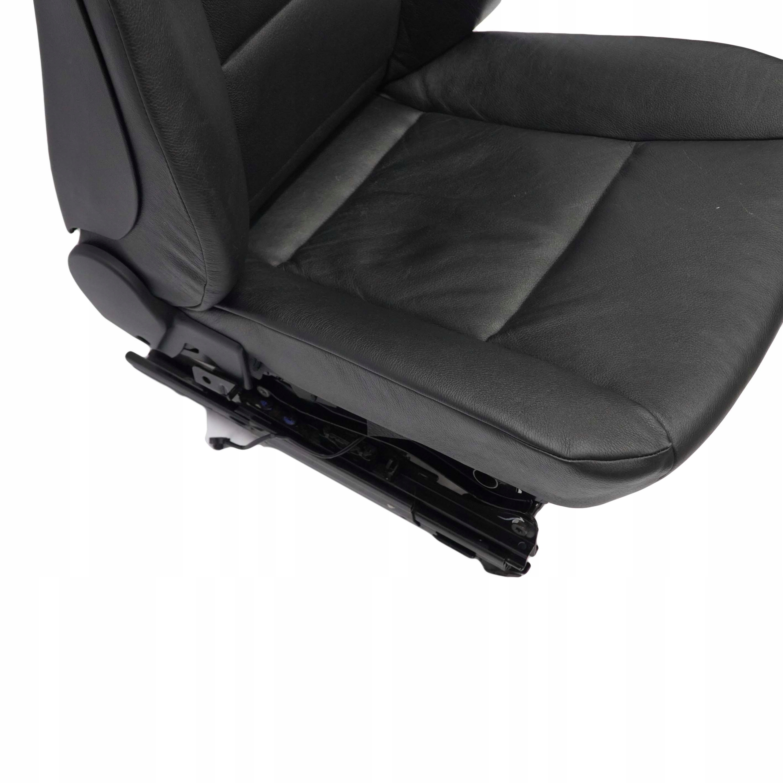 BMW 5 Series E60 E61 Black Leather Front Left N/S Seat Passenger Side