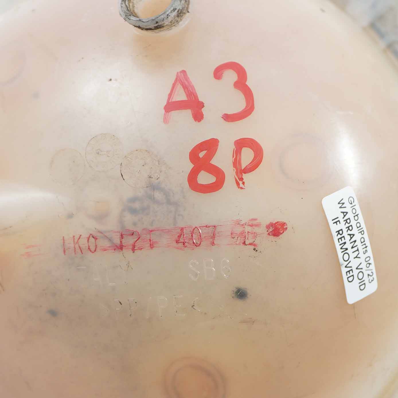 Audi A3 8P Expansion Tank Header Coolant Reservoir Bottle 1K0121407A