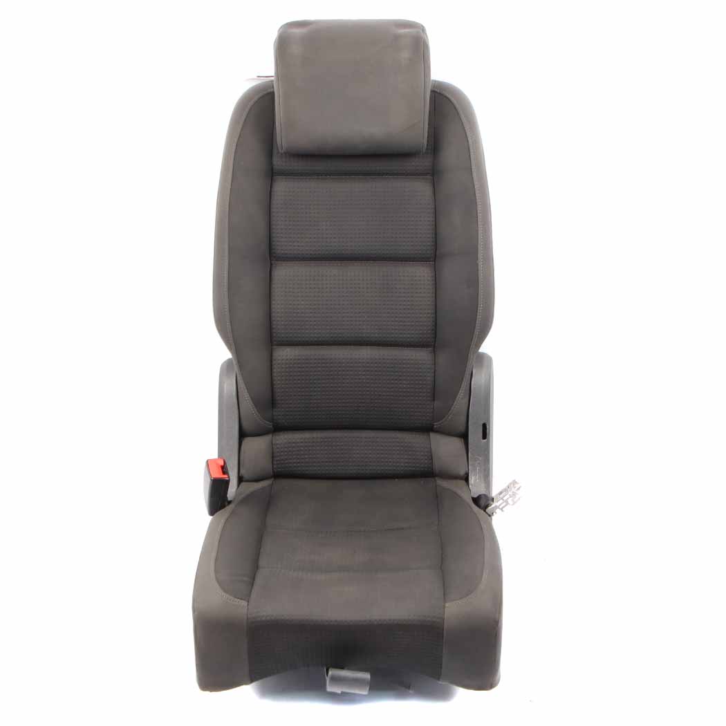 Volkswagen VW Touran MK1 2nd Row Middle Seat Cloth Black Grey Fabric