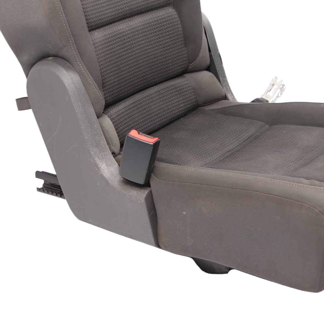 Volkswagen VW Touran MK1 2nd Row Middle Seat Cloth Black Grey Fabric