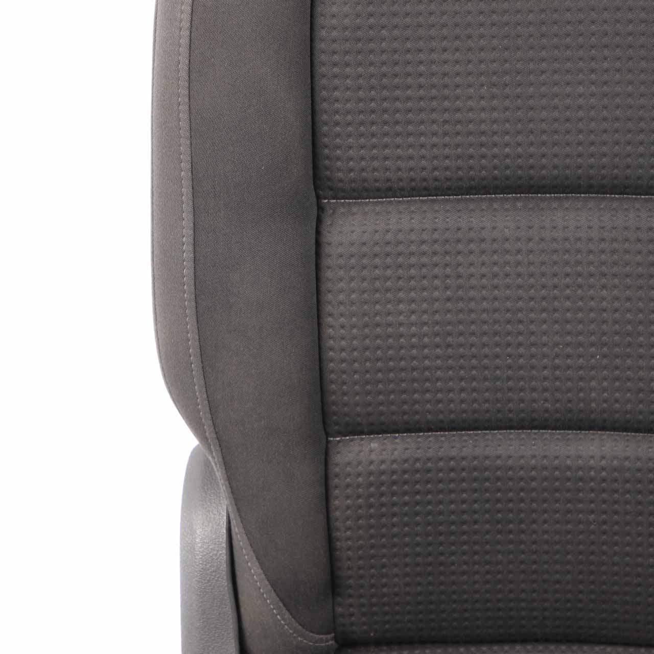 Volkswagen VW Touran MK1 2nd Row Middle Seat Cloth Black Grey Fabric