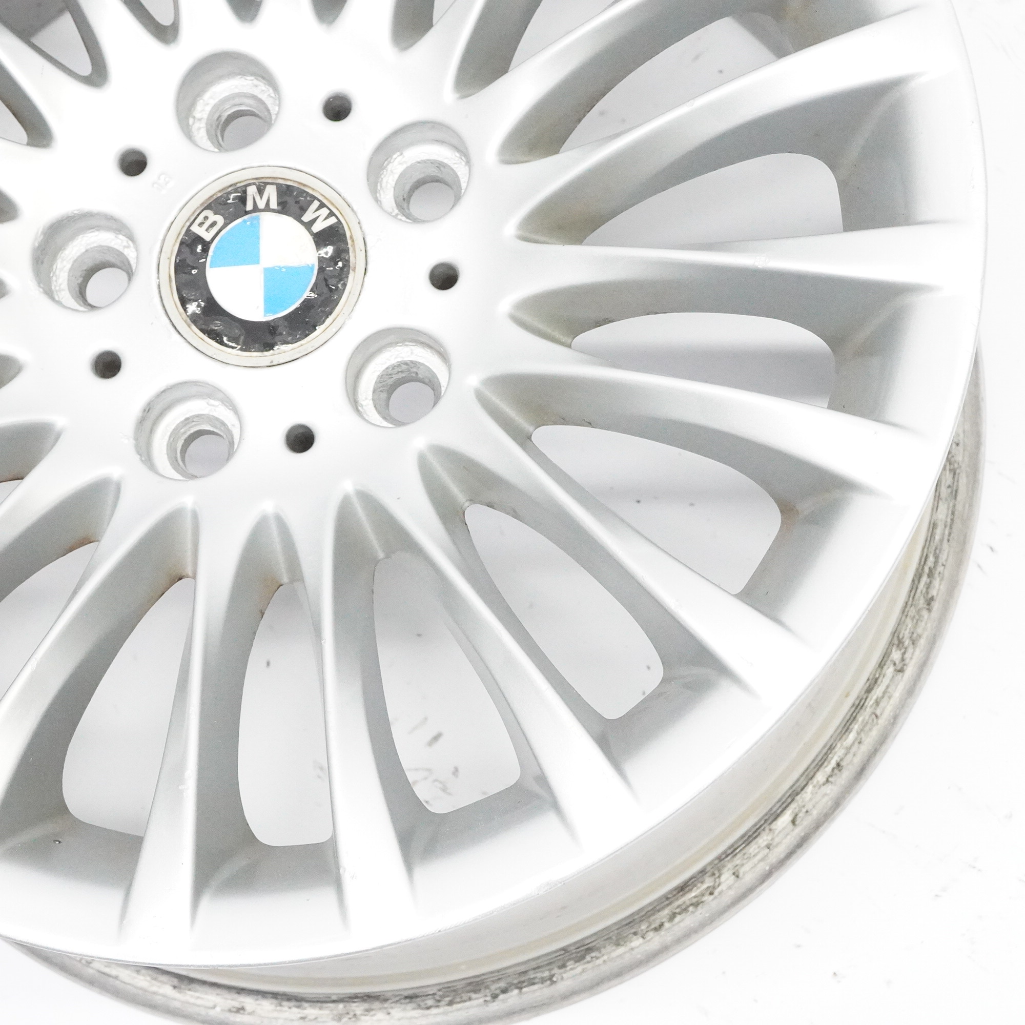 BMW E90 E91 Silver Alloy Wheel Rim 17" ET:34 8J Spider Spoke 187 6768969