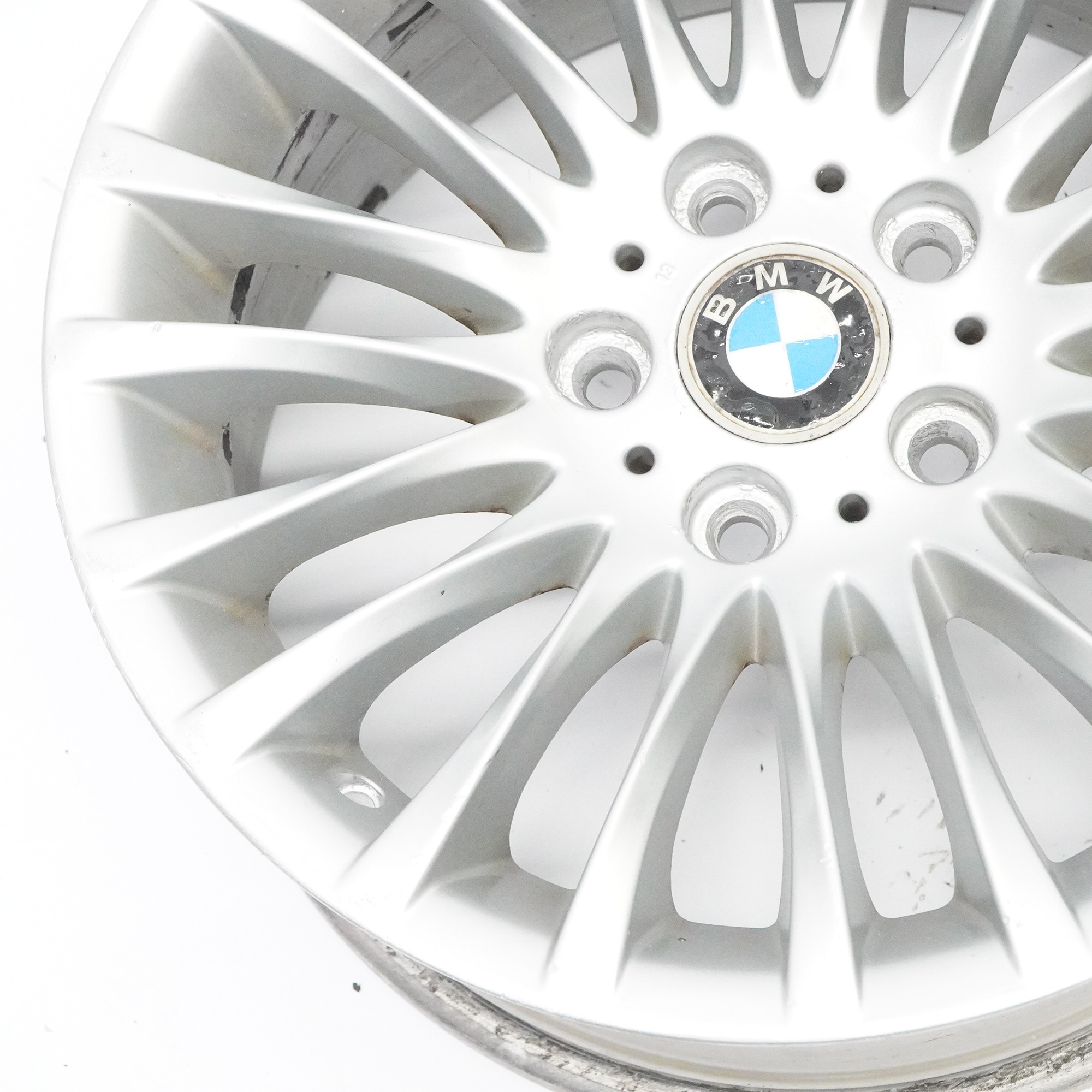 BMW E90 E91 Silver Alloy Wheel Rim 17" ET:34 8J Spider Spoke 187 6768969