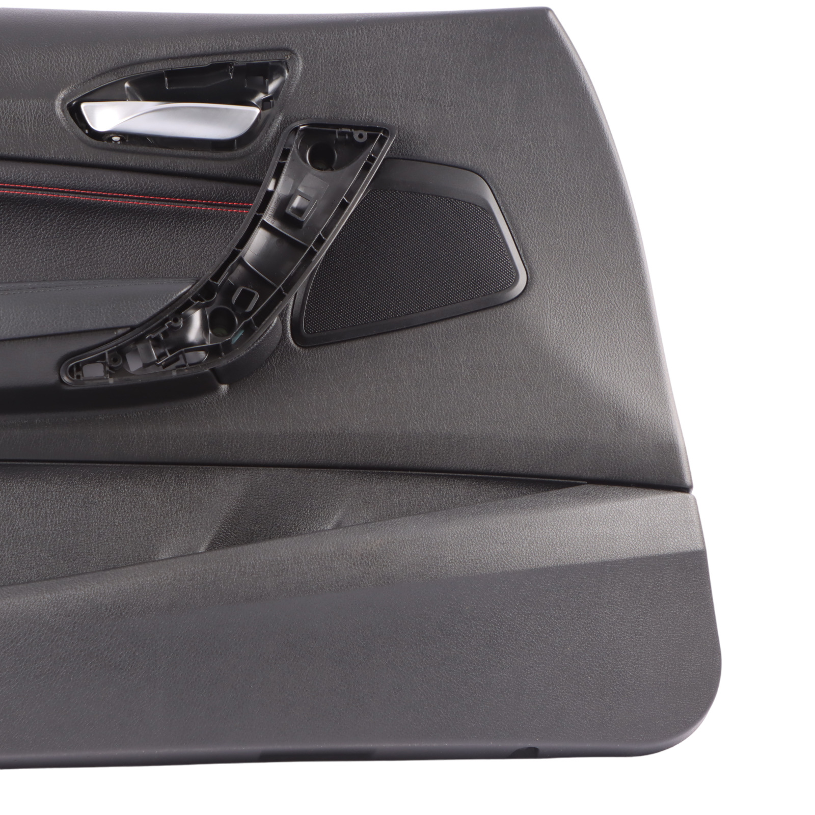 BMW F20 Front Left N/S Door Lining Card Leather Dakota Black Red Accent