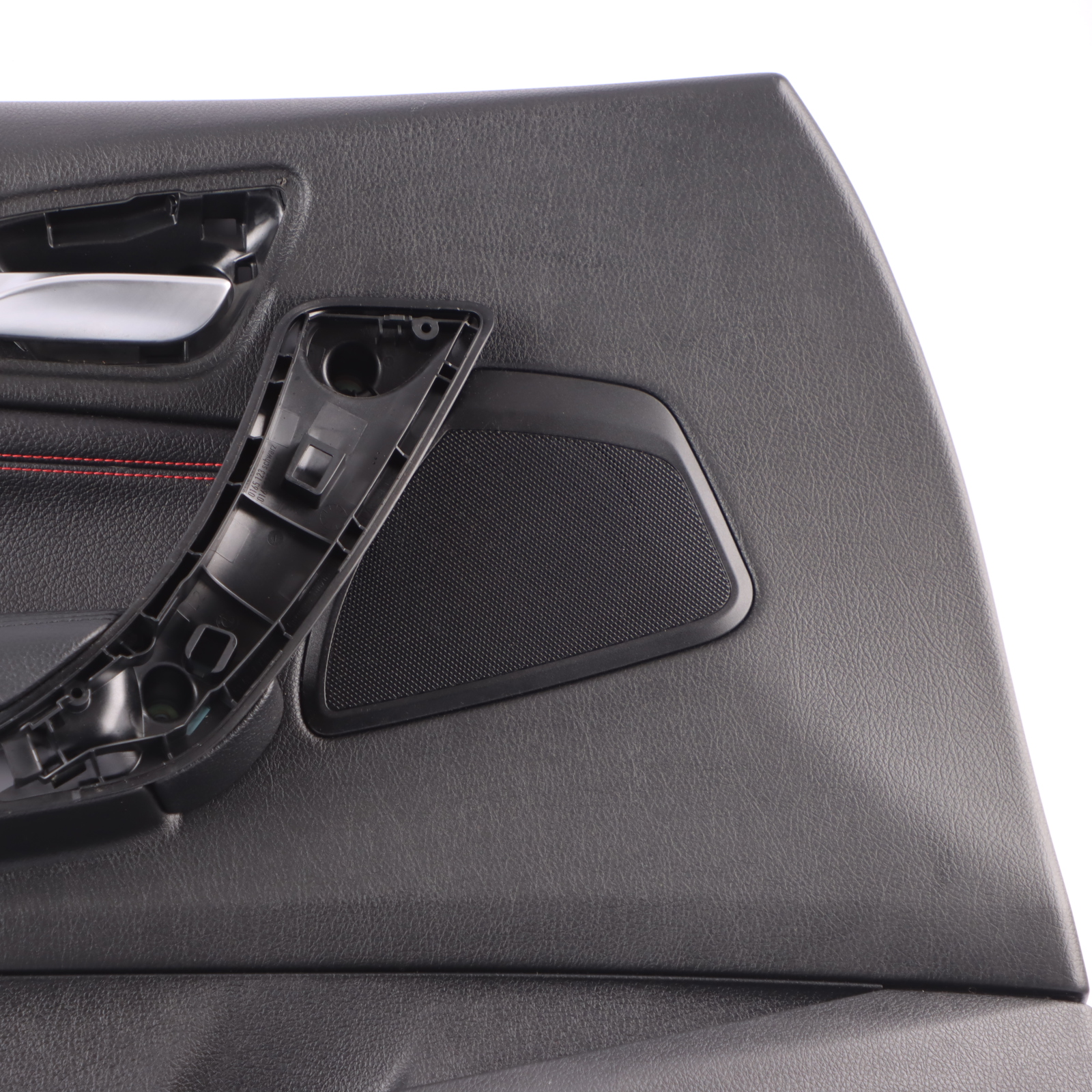 BMW F20 Front Left N/S Door Lining Card Leather Dakota Black Red Accent