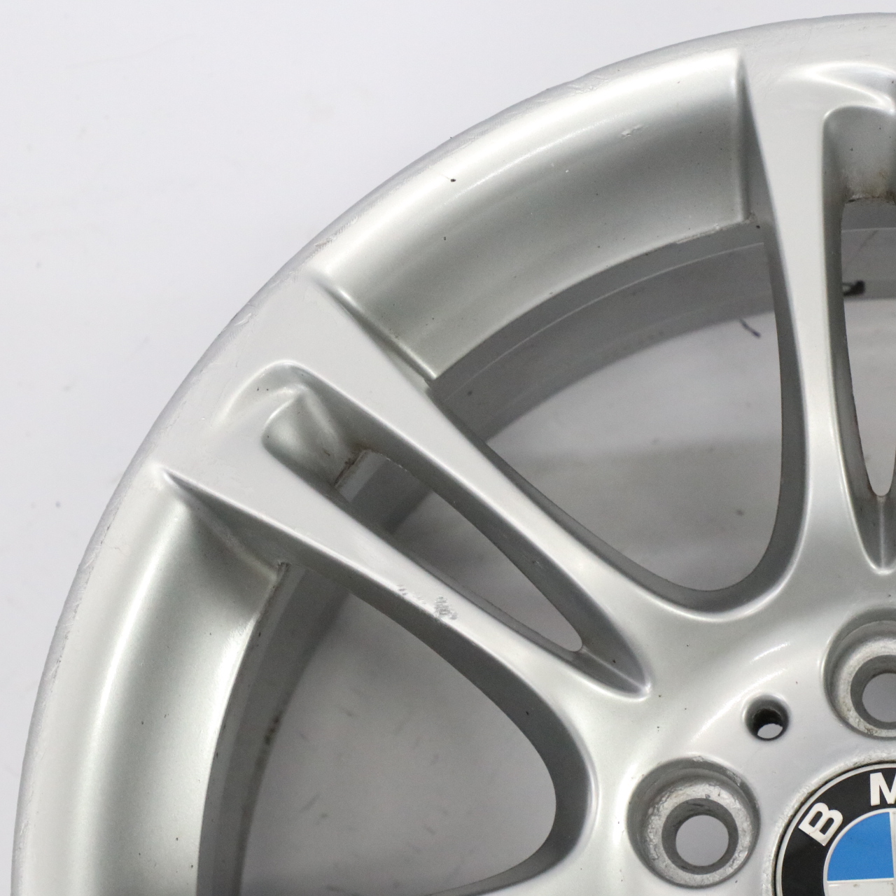 BMW F10 F11 F12 Silver Wheel Alloy Rim M Double Spoke 350 8J 18" ET:30 7842650