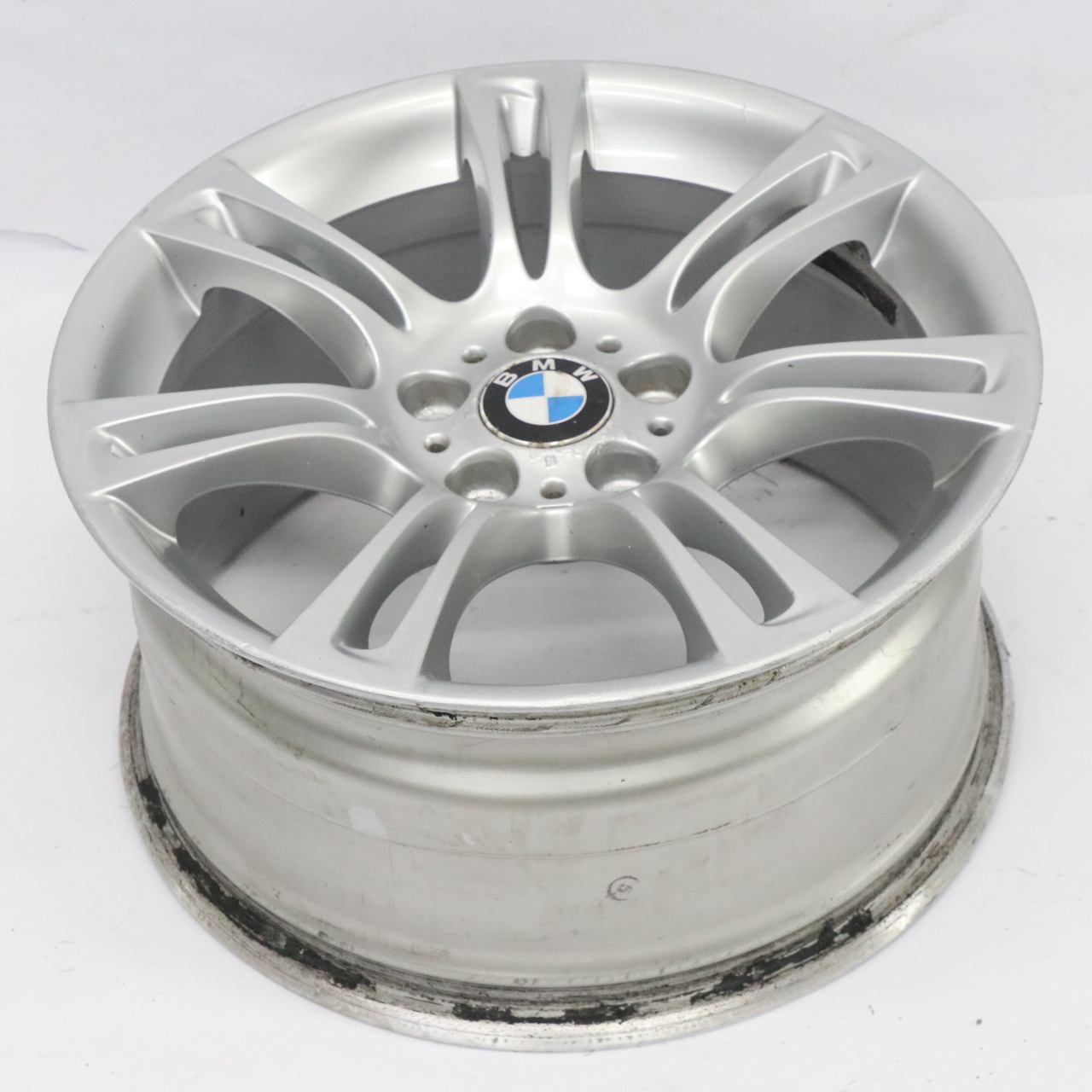 BMW F10 F11 F12 Silver Wheel Alloy Rim M Double Spoke 350 9J 18" ET:44 7842651